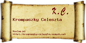 Krompaszky Celeszta névjegykártya
